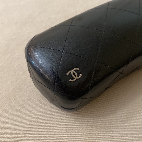 Authentic Chanel Quilted Black Hard Sunglass Case - Picture 2 of 5